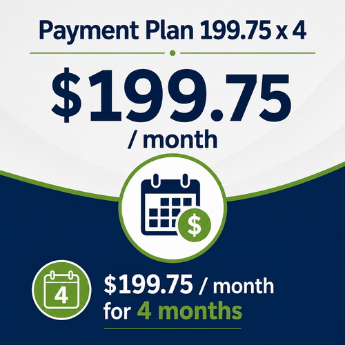 Payment Plan 199.75 x 4